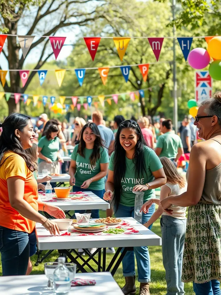 A photo of volunteers assisting at a cycling event, highlighting the importance of community support and involvement.